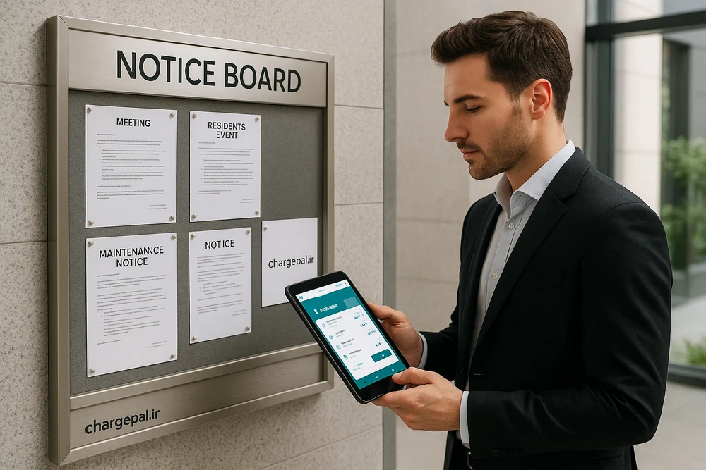 استفاده ترکیبی از تابلو اعلانات فیزیکی و دیجیتال